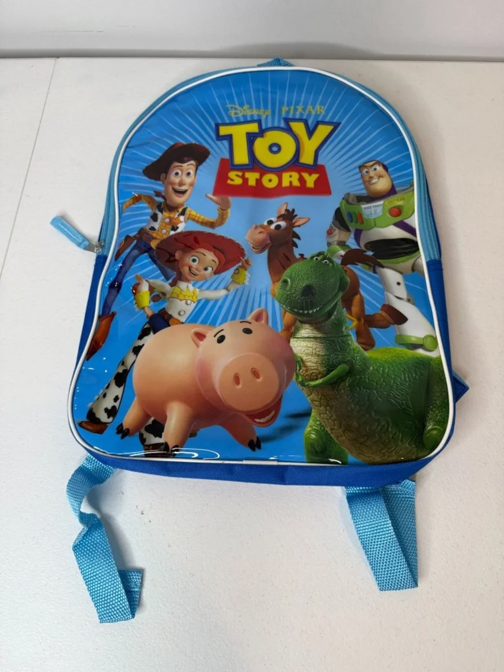 Disney Pixar Toy Story Kids Backpack Woody Buzz Jessie Rex Blue NWT